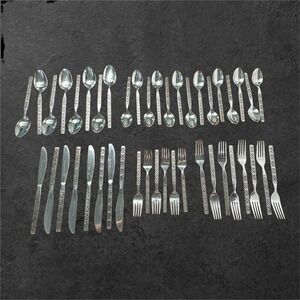 EKCO Eterna Flatware Set 31pc Montalo Stainless Steel Good Vintage Korea/Taiwan